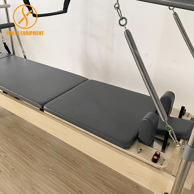 Cadillac de madera con reformador Pilates Reformer con torre completa para entrenamiento en estudio